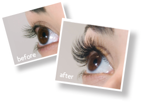 dramatic lashes before and after